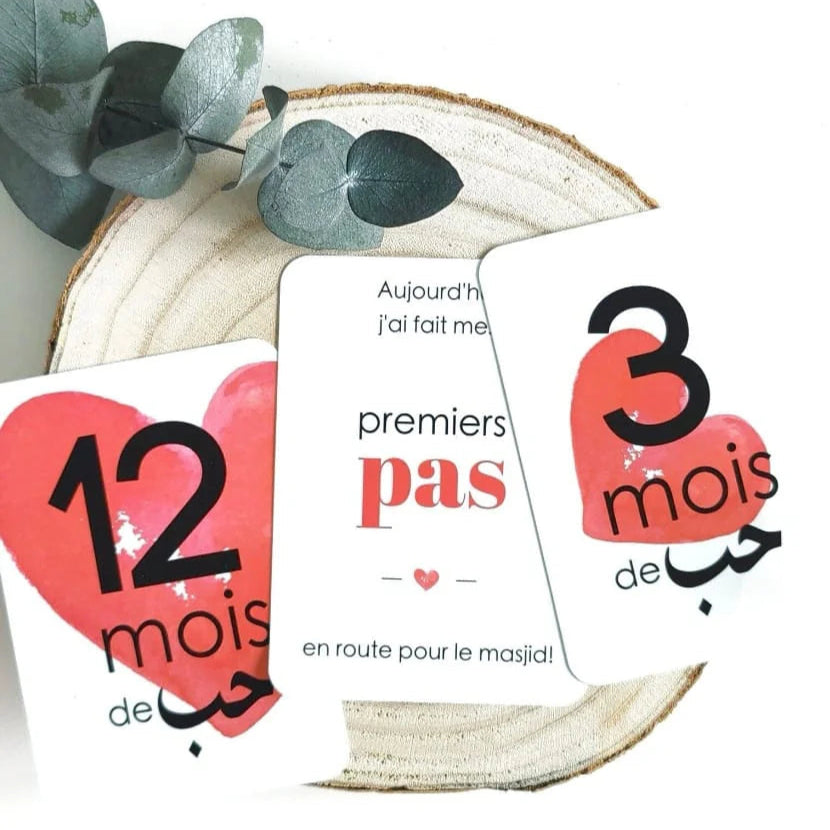 Cartes étapes " mes premières fois de bébé musulman "